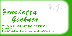 henrietta gichner business card